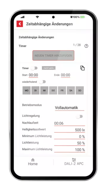 Handy Software Lichtsteuerung