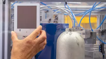 Maschinenauslastung einer Anlage auf Screen