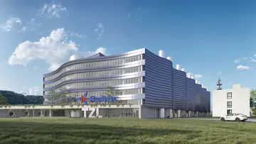 Rendering der in Laufenburg entstehenden Anlage mit der weltweit grössten Redox-Flow-Batterie.