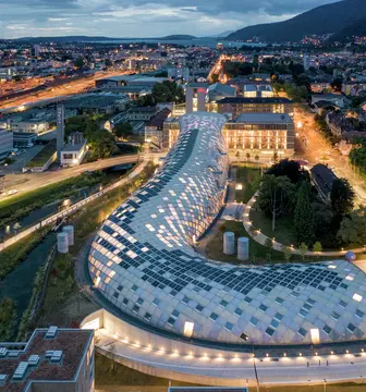 Swatch-Gebäude von oben