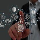 Finger auf Innovations-Touchscreen